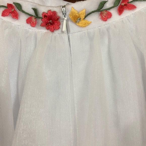 Alyce Paris 3740 white tulle embroidered skirt - Picture 4 of 9